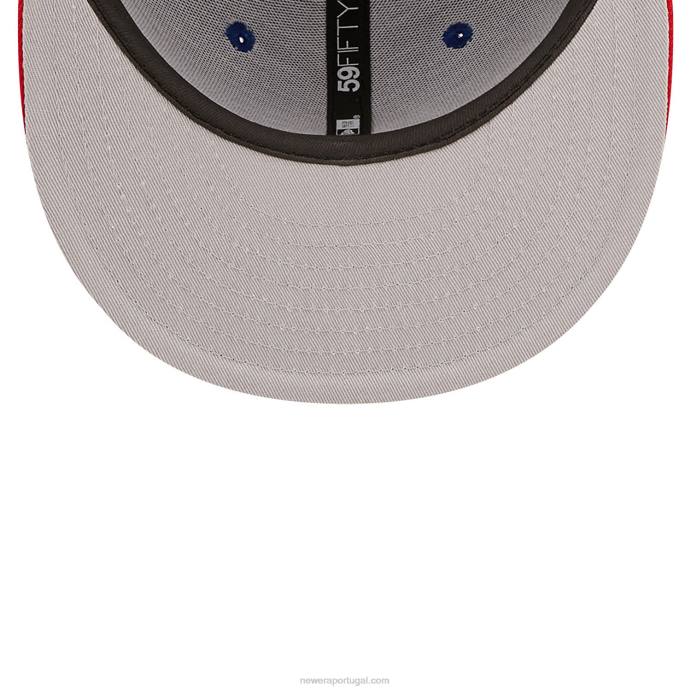 FFTN154 New Era chicago cubs ne letterman blue 59fifty boné justo