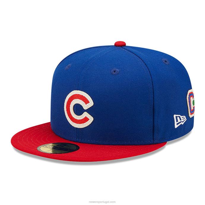 FFTN154 New Era chicago cubs ne letterman blue 59fifty boné justo