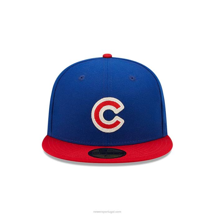 FFTN154 New Era chicago cubs ne letterman blue 59fifty boné justo