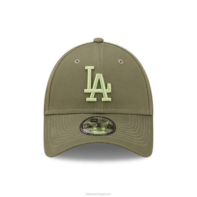 FFTN1550 New Era Boné ajustável La Dodgers League Essential Green 9forty