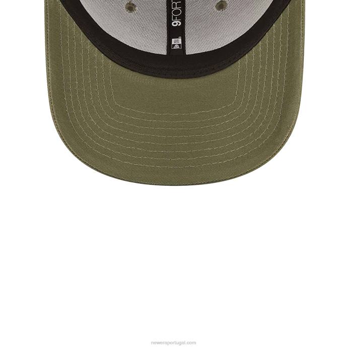 FFTN1550 New Era Boné ajustável La Dodgers League Essential Green 9forty
