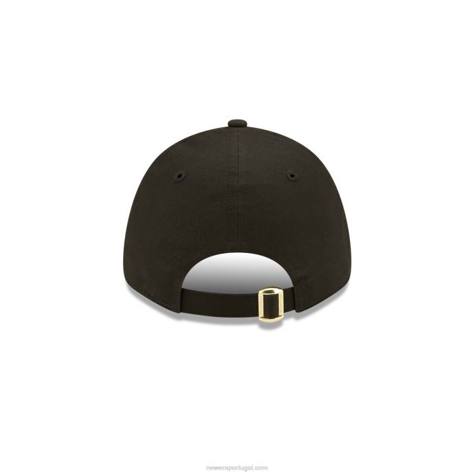 FFTN1554 New Era boné ajustável new york yankees preto metálico 9forty