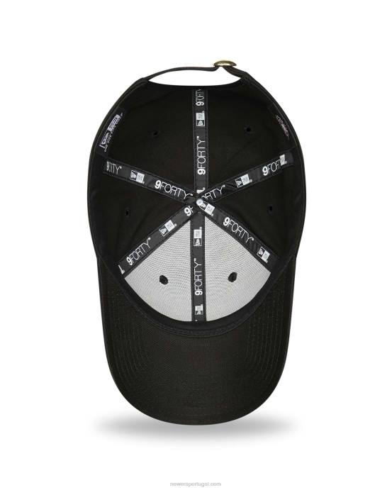 FFTN1554 New Era boné ajustável new york yankees preto metálico 9forty