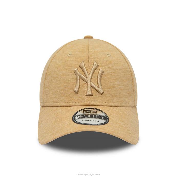 FFTN1557 New Era boné ajustável new york yankees bege claro 9forty