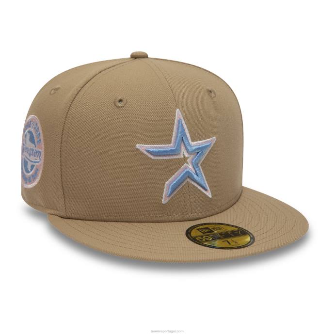 FFTN155 New Era houston astros 45 anos camel 59fifty boné justo