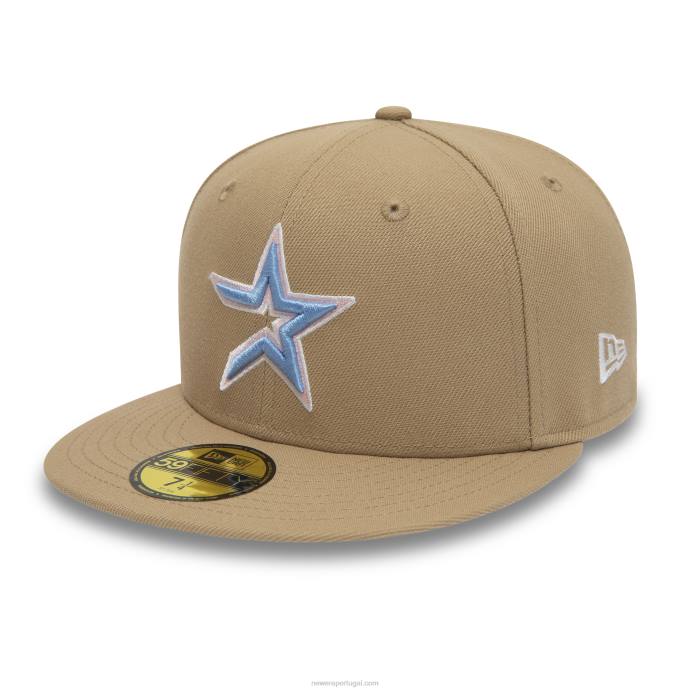 FFTN155 New Era houston astros 45 anos camel 59fifty boné justo