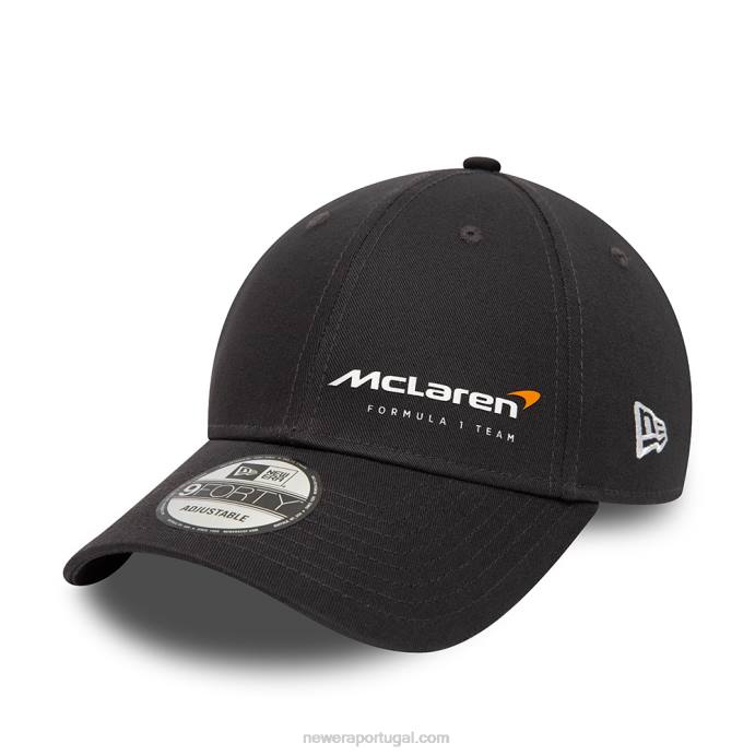 FFTN1565 New Era boné ajustável mclaren 9forty cinza escuro sem falhas