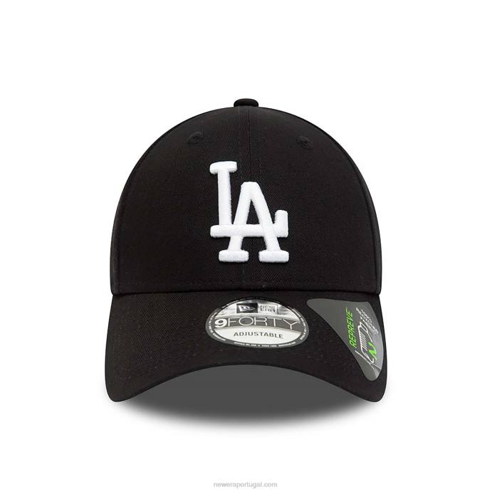 FFTN1568 New Era Boné ajustável La Dodgers Repreve League Essential Black 9forty