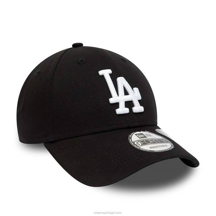 FFTN1568 New Era Boné ajustável La Dodgers Repreve League Essential Black 9forty