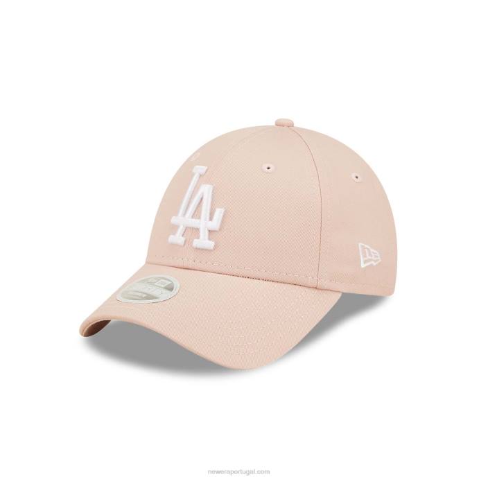 FFTN1570 New Era Boné La Dodgers League Essentials feminino rosa 9forty ajustável