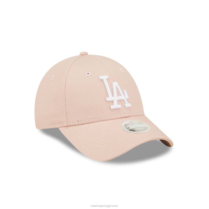 FFTN1570 New Era Boné La Dodgers League Essentials feminino rosa 9forty ajustável