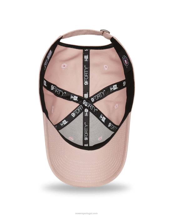 FFTN1570 New Era Boné La Dodgers League Essentials feminino rosa 9forty ajustável
