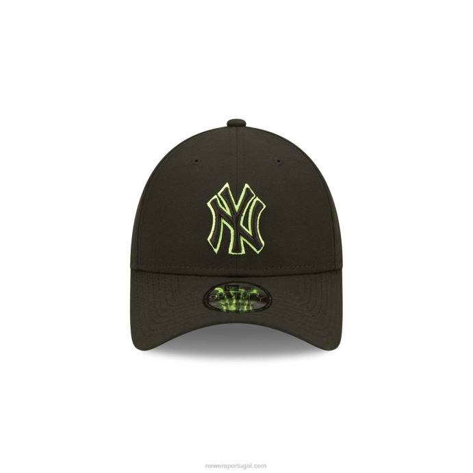 FFTN1571 New Era boné ajustável new york yankees repreve neon black 9forty