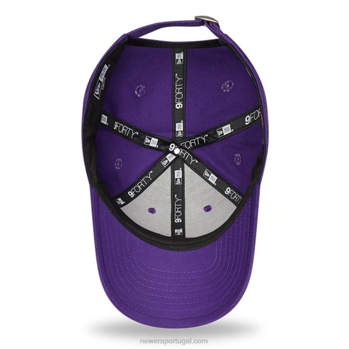 FFTN1572 New Era boné ajustável 9forty com logotipo da equipe la lakers kids roxo