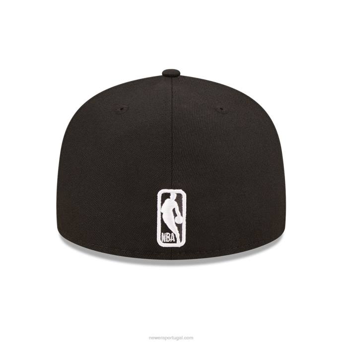 FFTN157 New Era touca ajustada brooklyn nets roller black 59fifty