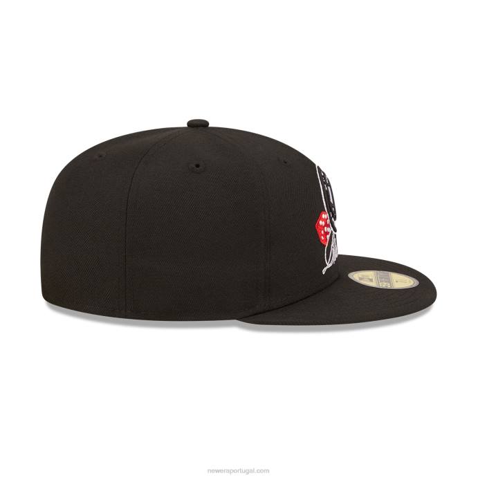 FFTN157 New Era touca ajustada brooklyn nets roller black 59fifty