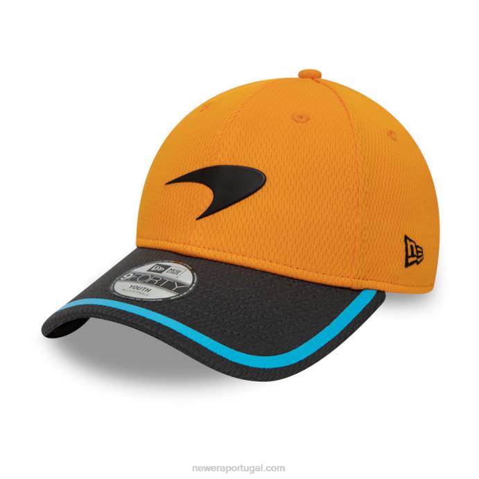 FFTN1582 New Era Boné ajustável mclaren logo kids orange 9forty