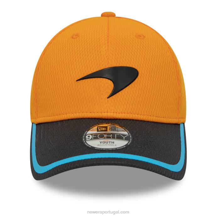 FFTN1582 New Era Boné ajustável mclaren logo kids orange 9forty