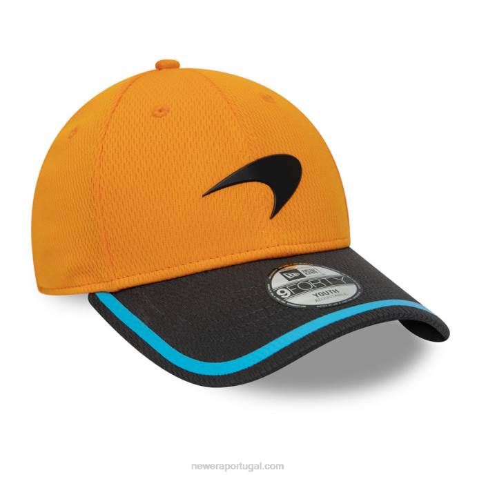 FFTN1582 New Era Boné ajustável mclaren logo kids orange 9forty