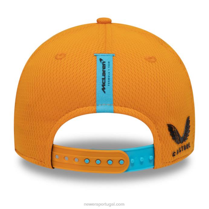 FFTN1582 New Era Boné ajustável mclaren logo kids orange 9forty