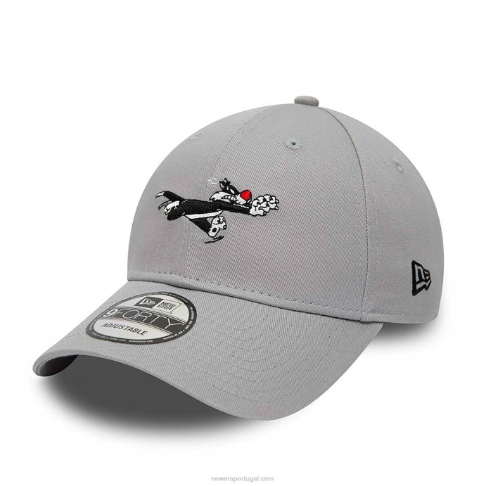 FFTN1583 New Era boné ajustável looney tunes sylvester grey 9forty