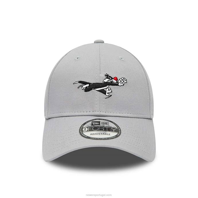 FFTN1583 New Era boné ajustável looney tunes sylvester grey 9forty