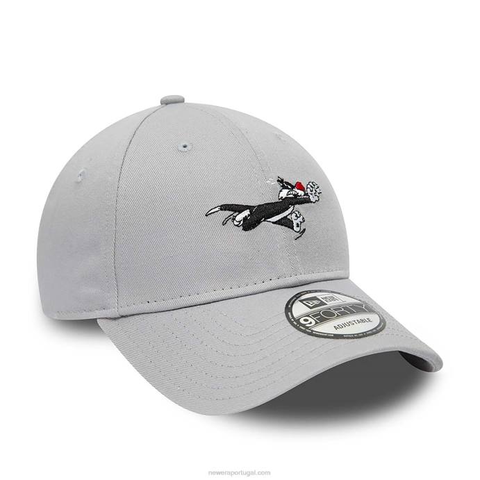 FFTN1583 New Era boné ajustável looney tunes sylvester grey 9forty