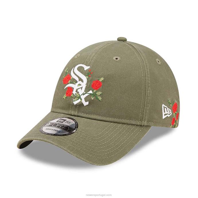 FFTN1584 New Era Boné ajustável Chicago White Sox Flower Green 9forty