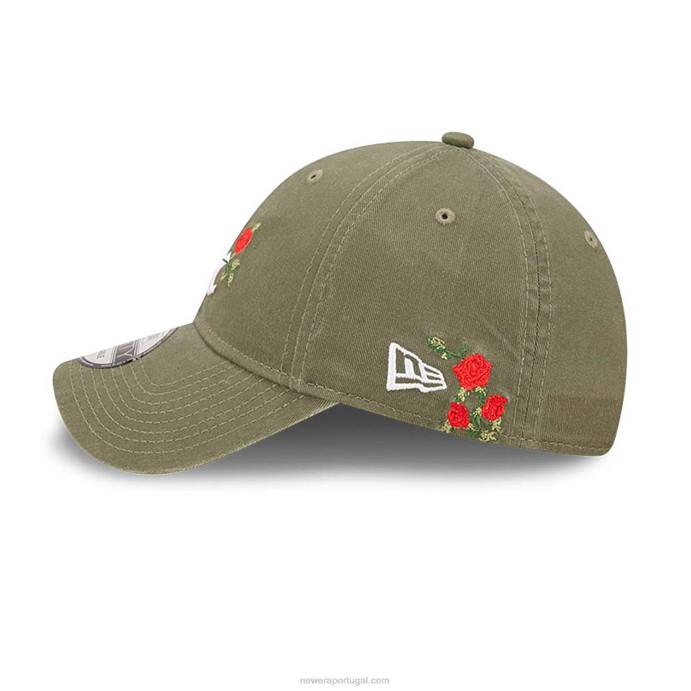 FFTN1584 New Era Boné ajustável Chicago White Sox Flower Green 9forty