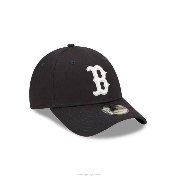 FFTN1587 New Era boton red sox league essentials navy 9forty boné ajustável