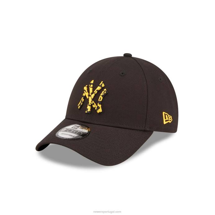 FFTN1588 New Era boné ajustável New York Yankees com enchimento sazonal preto 9forty