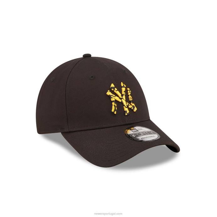 FFTN1588 New Era boné ajustável New York Yankees com enchimento sazonal preto 9forty