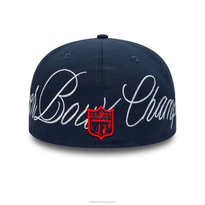 FFTN158 New Era Boné New England Patriots Historical Champs Navy 59Fifty