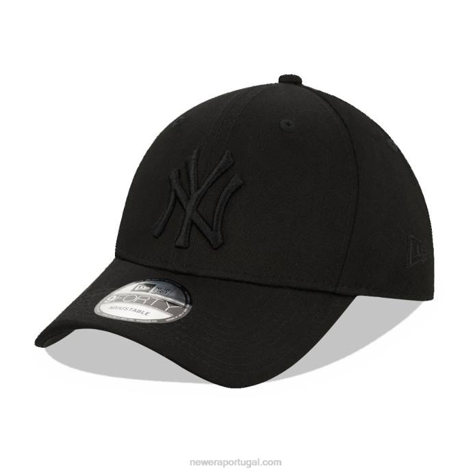 FFTN1592 New Era boné snapback 9forty preto new york yankees