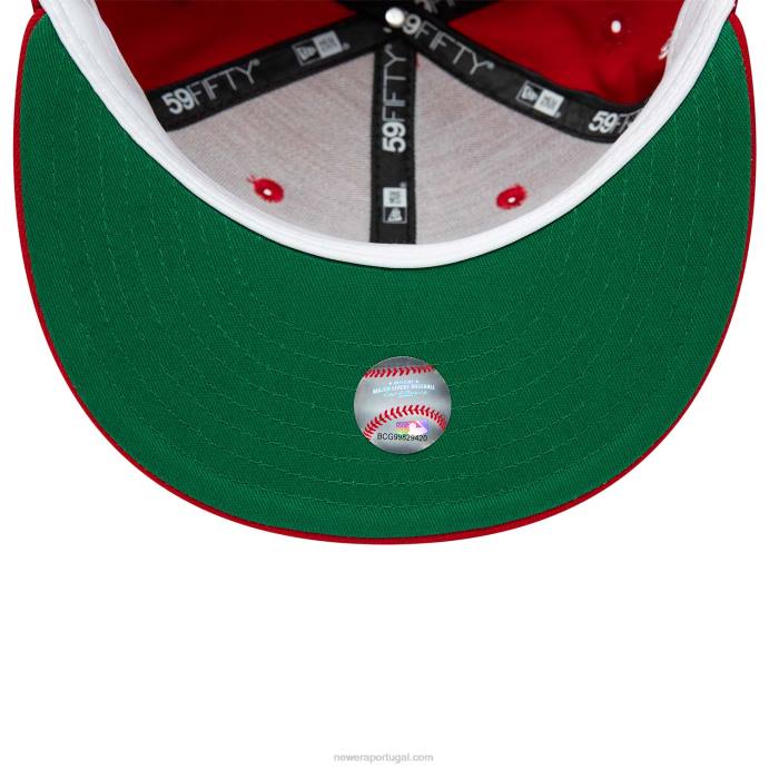 FFTN15 New Era Boné Oakland Athletics World Series Vermelho 59Fifty