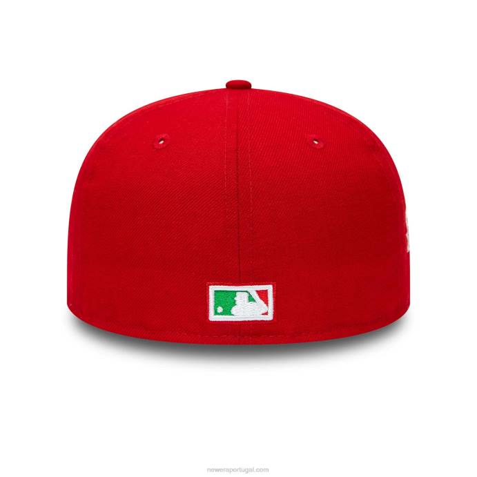 FFTN15 New Era Boné Oakland Athletics World Series Vermelho 59Fifty