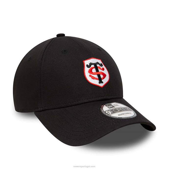 FFTN1602 New Era estádio toulousain logotipo da equipe preto boné juvenil 9forty