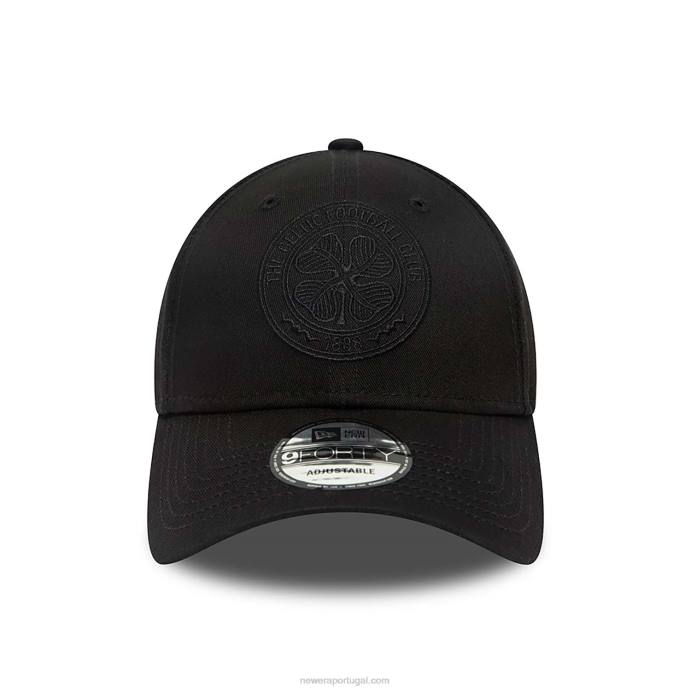 FFTN1604 New Era boné ajustável celtic fc black on black 9forty