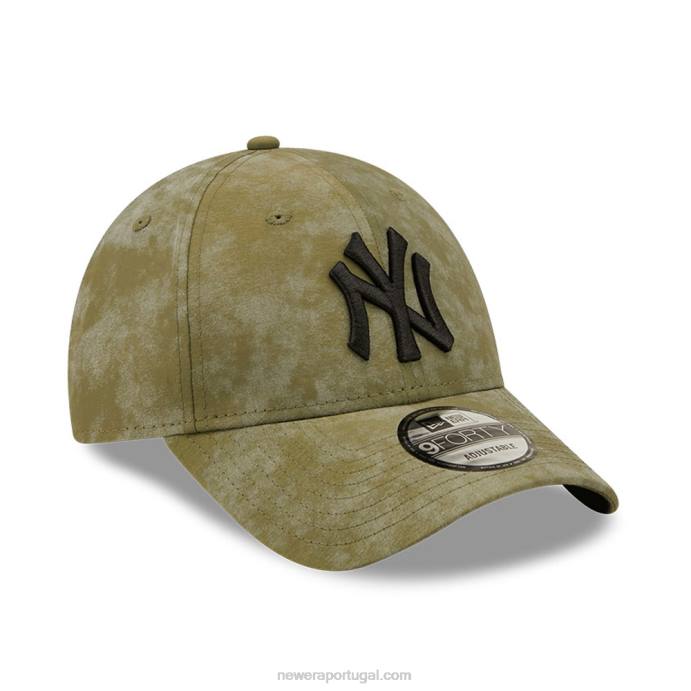 FFTN1606 New Era New York Yankees boné feminino tie dye cáqui 9forty ajustável