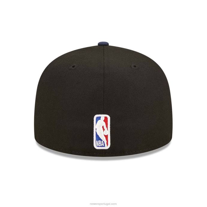 FFTN160 New Era boné justo dallas mavericks nba tip off 2022 preto 59fifty