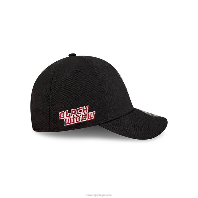 FFTN1612 New Era Boné ajustável miami heat nba x marvel viúva negra black 9forty