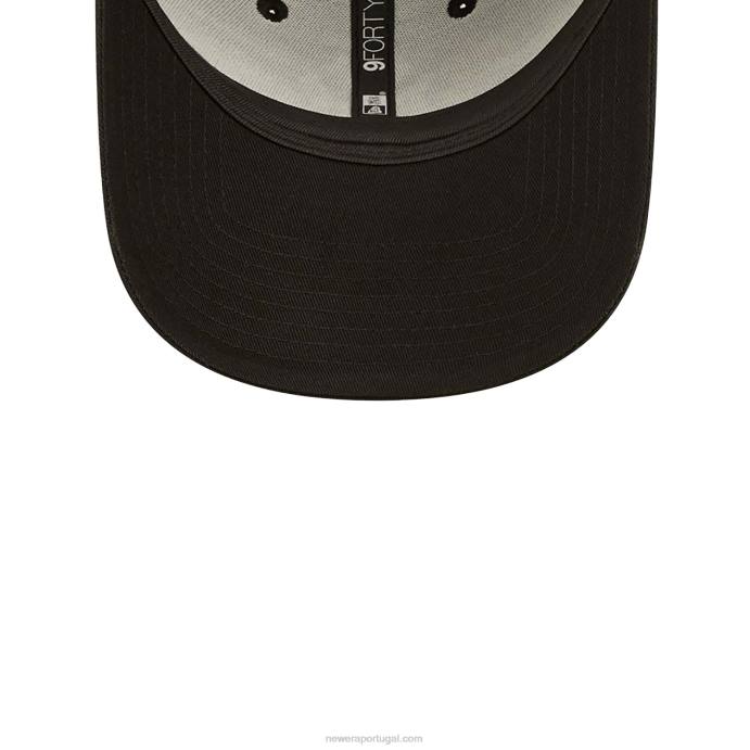 FFTN1613 New Era boné feminino new york yankees floral metálico preto 9forty ajustável