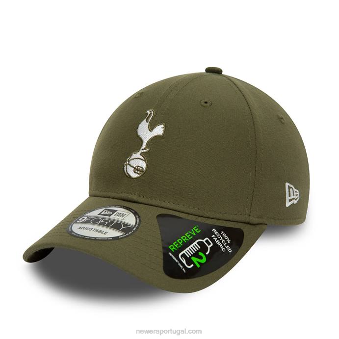 FFTN1614 New Era tottenham hotspur repreve khaki 9forty boné ajustável