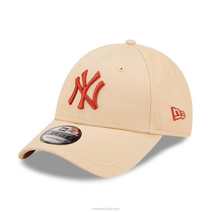FFTN1617 New Era Boné ajustável New York Yankees League Essential Stone 9forty