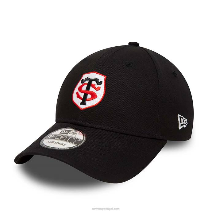 FFTN1618 New Era logotipo da equipe stade toulousain preto boné ajustável 9forty