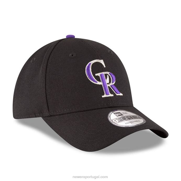FFTN1626 New Era boné colorado rockies the league black 9forty