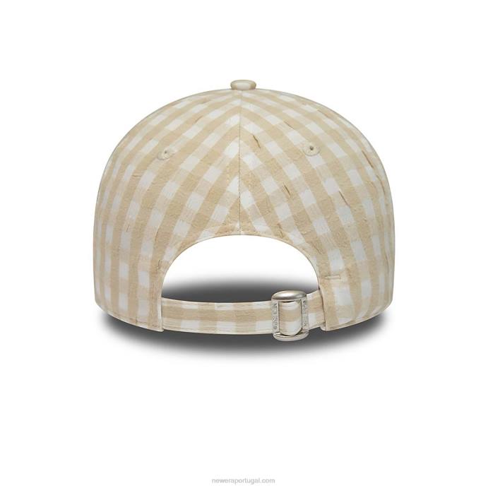 FFTN1629 New Era New York Yankees boné feminino gingham stone 9forty ajustável