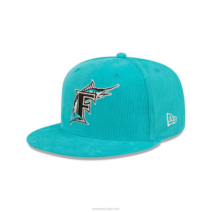 FFTN162 New Era boné justo florida marlins cooperstown azul 59fifty