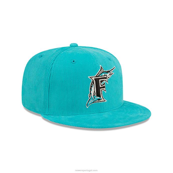 FFTN162 New Era boné justo florida marlins cooperstown azul 59fifty