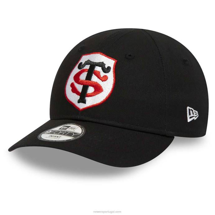 FFTN1630 New Era logotipo da equipe stade toulousain preto boné infantil 9forty